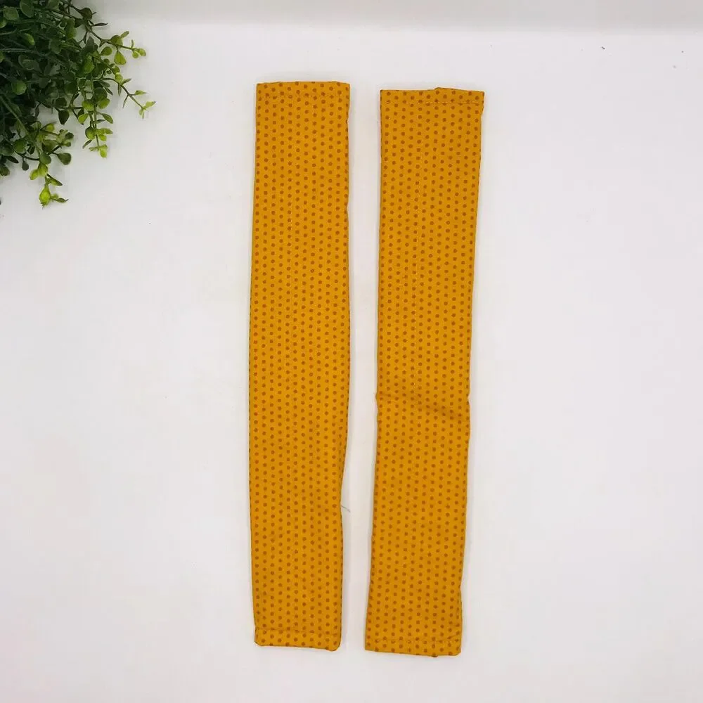 Set of 2 Refrigerator Door Handle Covers, Burnt Orange Dots 14x5 Inches
